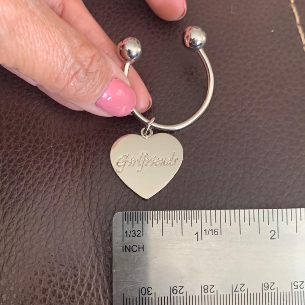 Heart key ring with GIRLFRIENDS inscribed